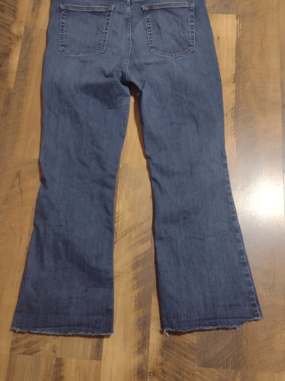 Frame Aspire Raw Hem Women's Dark Blue Stretch Bootcut Jeans Size 31 - Picture 4 of 13